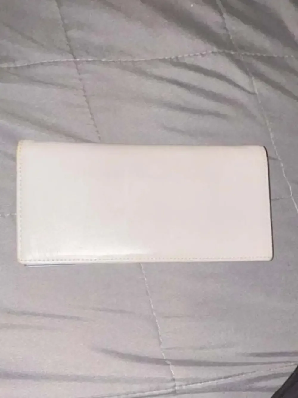 Business Leather Factory Genuine Leather Long Wallet Grey and Blue